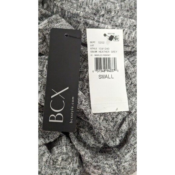 BCX Womens Size Small Gray Heather Long Sleeve Round Neck Pullover Blouse Top - Picture 10 of 10